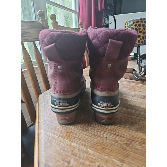 Sorel Slimpack II Duck Winter Boots Cranberry Size 5 Snow Boot Natural Rubber EC - Picture 3 of 8
